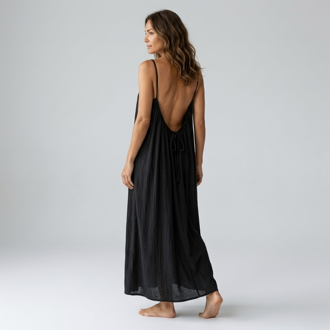 שמלת גב פתוח קלילה ומחמיאה