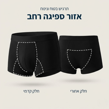 תחתוני בוקסר לגברים | ספיגה אולטרה לדליפות שתן