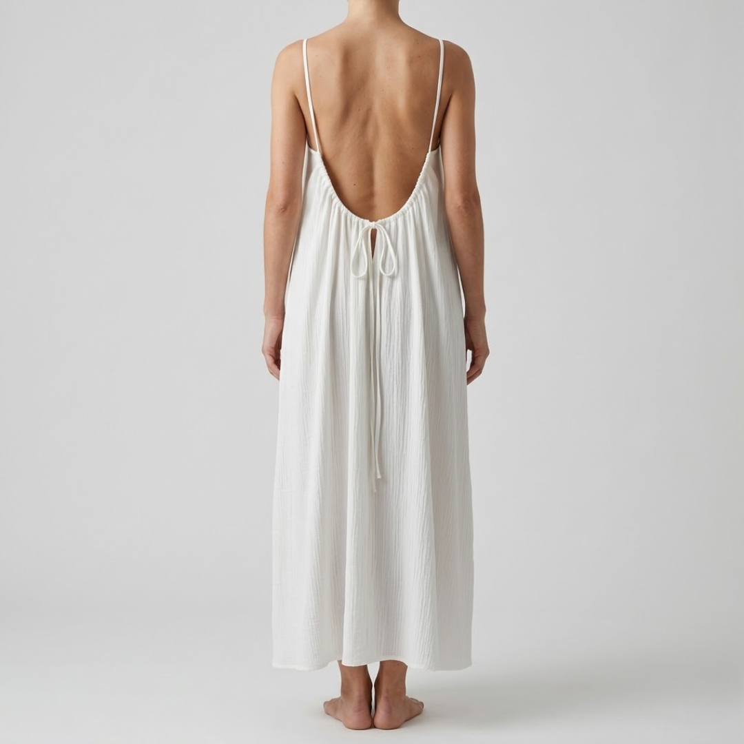 שמלת גב פתוח קלילה ומחמיאה