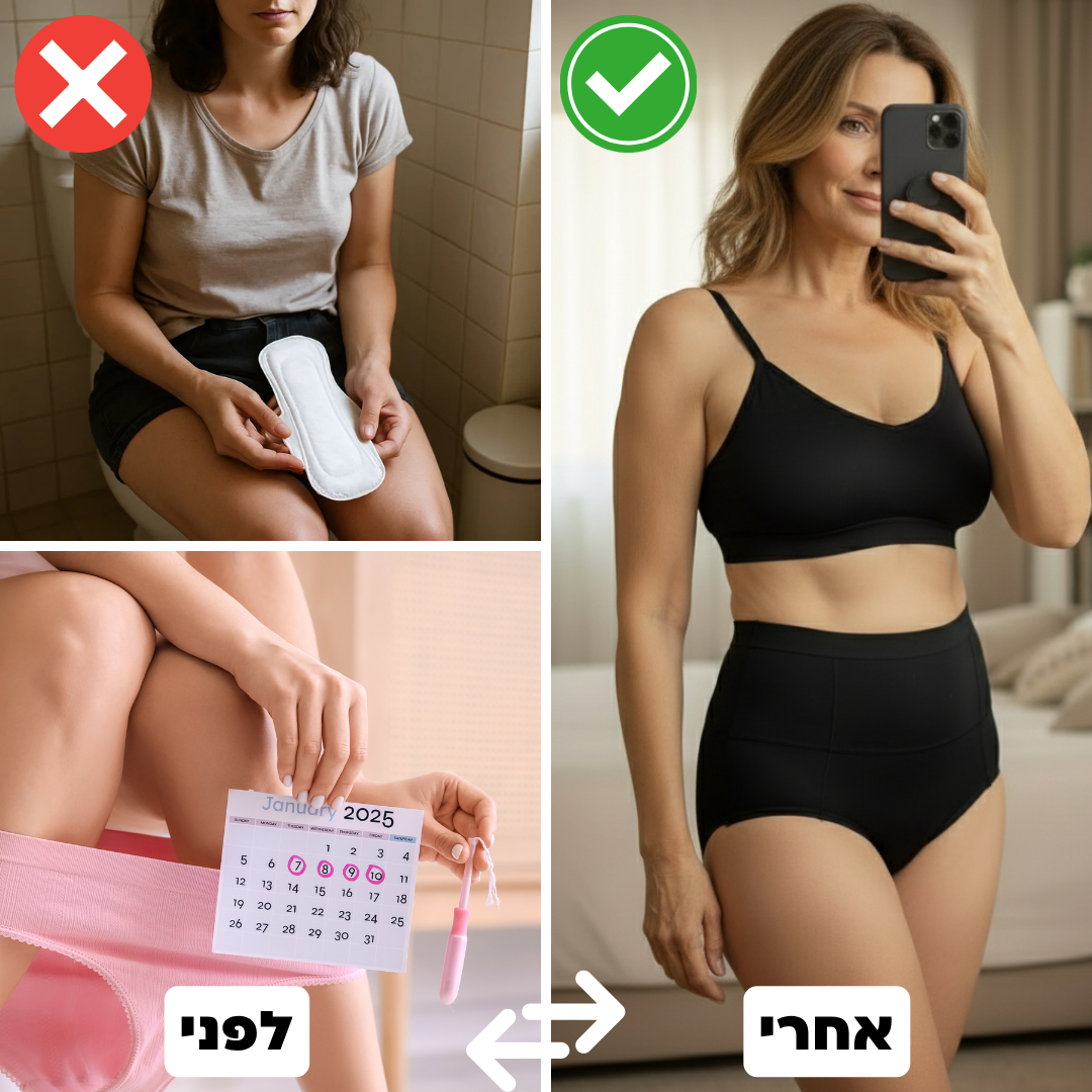 תחתוני המחזור של נוארה | ספיגה מוגברת (מארז 3 יח׳)