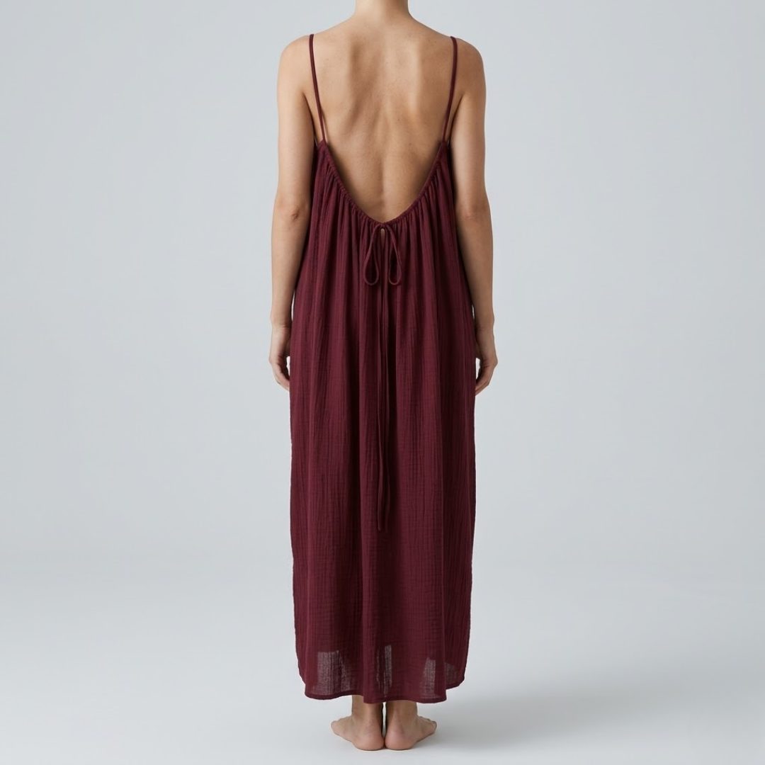 שמלת גב פתוח קלילה ומחמיאה