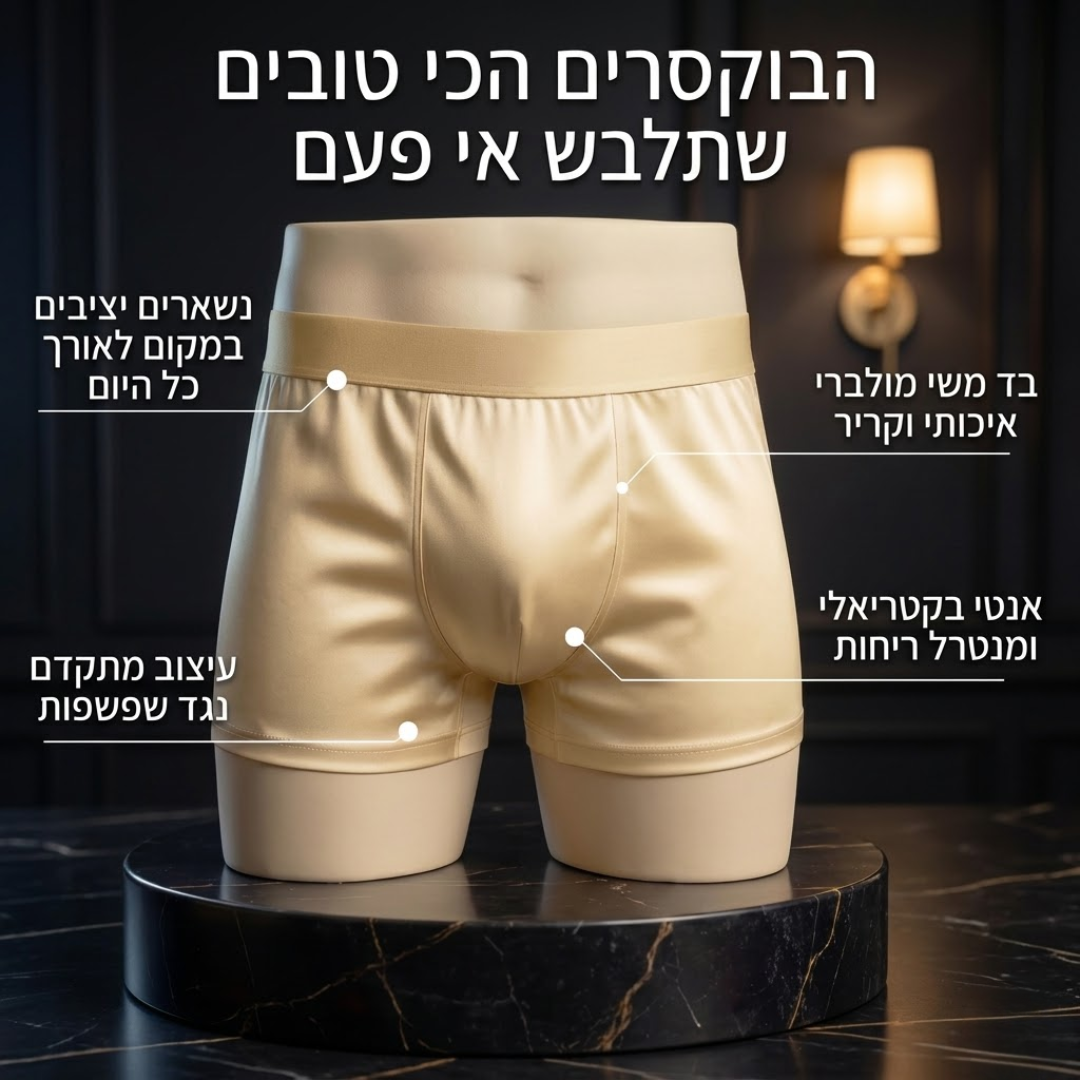 תחתוני בוקסר לגברים | דגם משי מולברי לנוחות מקסימלית