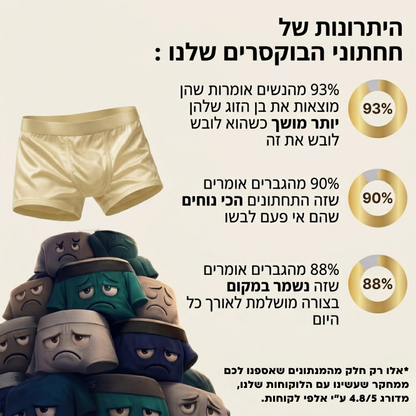 תחתוני בוקסר לגברים | דגם משי מולברי לנוחות מקסימלית
