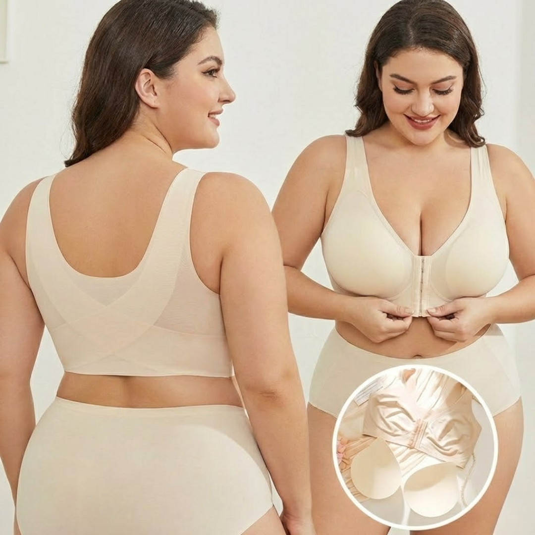 חזייה עם סגירה קדמית | ריפוד עדין ונשלף (ללא ברזלים)