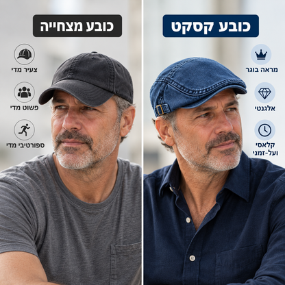 כובע קסקט קלאסי לגבר