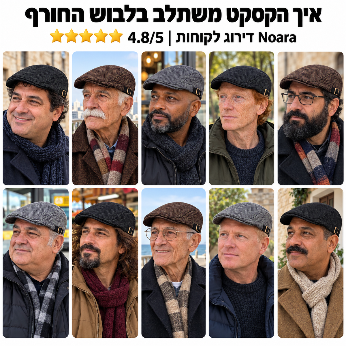עשרה שילובי לבוש חורפיים עם קסקט