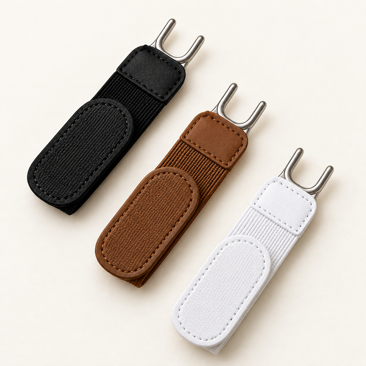 Noara waistband straps in black, brown and white